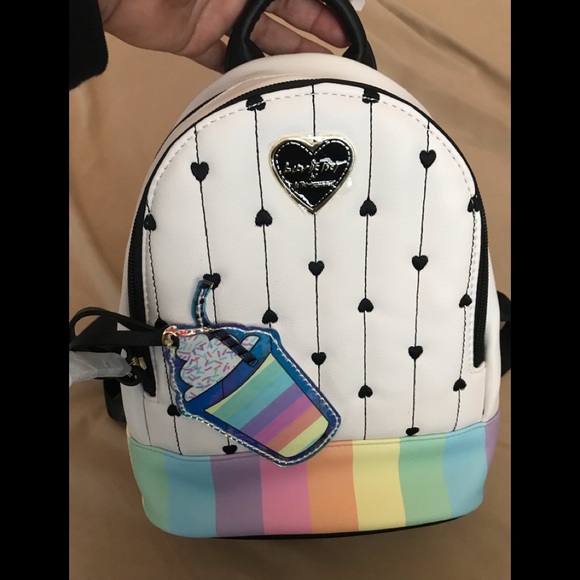 betsey johnson rainbow backpack